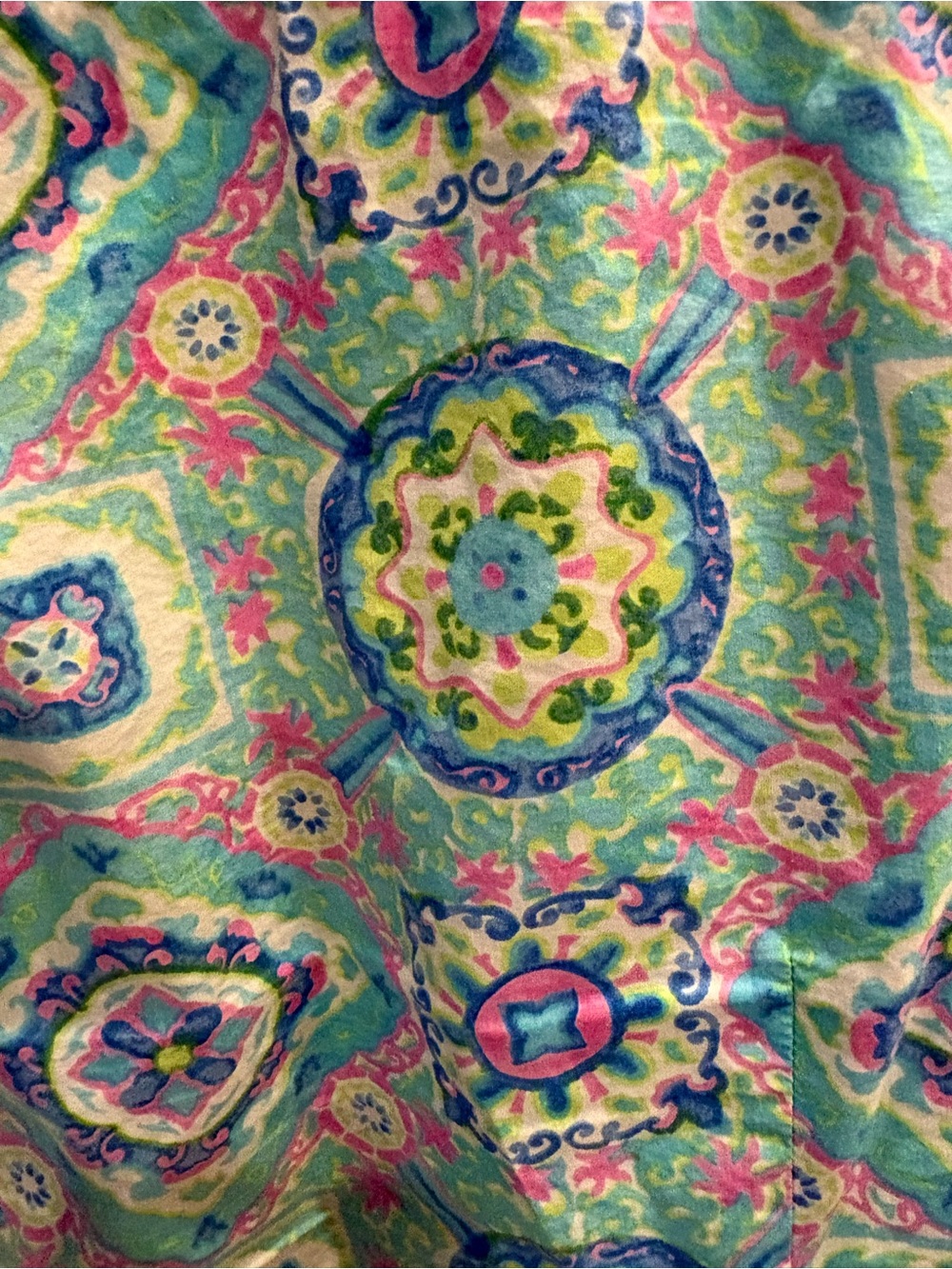 Talbots Green Multi-Pattern Button-Up Shirt - Picture 4 of 4